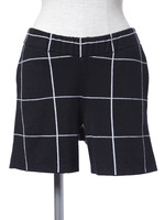 Box jacquard knit pants/WHITE