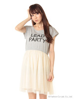 LEADPARTYカットワンピ/グレー