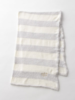 moco moco’スムーズィー’2ラインボーダーブランケット/LAV