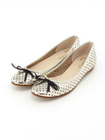 【Flapper】パンチングバレエシューズ/スチール