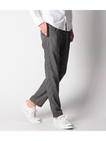 ウエストリブ切り替えテーパードパンツ/ブラック(019)