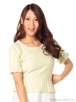 クロスペプラムニット/イエロー