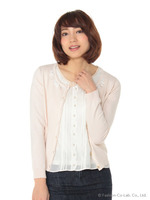 スパン花モチーフXスカラBL長袖E/S/グリーン2