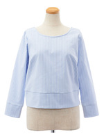 バッククロスカラーチドリトップス/ライトブルー