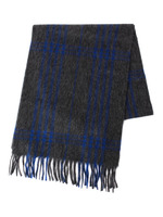 BEGG カシミヤ ウィンドウペインマフラー/グレー(212)