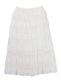 See‐through border long skirt/white