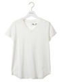 VネックハイラインTシャツ/YEL