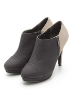 【LeChione】サイドジップヒールブーティー/黒/C