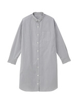 ストライプシャツワンピース/ブラック(319)