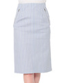 ストライプタイトスカート/Navy