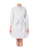 ストレッチ素材比翼シャツワンピース/ホワイト(302)