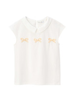 トリプルリボン衿付プルオーバー/ホワイト(001)