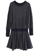 ブラウジングドルマンワンピ/ネイビー