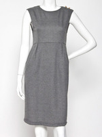 裏毛ノースリワンピ/グレー