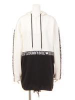 LSB ribbon sweat hoodie dress/WHITE