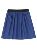 [L]ウエスト切り替えフレアスカート/ブルー系(092)