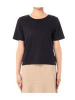 [S]ネックラインビジュー付きカットソー/ネイビー系(093)