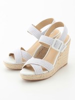 【PURE SOEUR】クロスジュートウエッジサンダル/カーキ