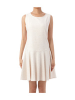 ウォール柄ノースリーブワンピース/ホワイト(004)