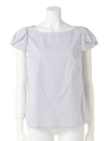 デザインスリーブブラウス/ストライプ