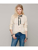 蝶タイリボンつきブラウス/ピンクゴールド(005)