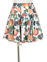 Orange Blossom Pleats Skirts/WHITE