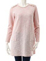 【ECURY】サマーツイード切り替えチュニック/ホワイト