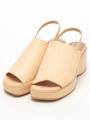 【JEFFREY CAMPBELL FOR ROSE BUD】SQUARE TOE PLATFORM SANDAL/NATRUL