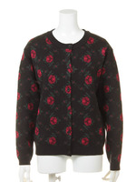 ジャガードFLOWERknitCD/ブラック