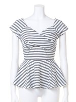 フロントツイスト半袖TN/オフホワイト