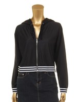 メッシュ裏毛ラインパーカー/ホワイト