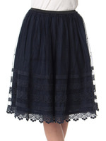 空中庭園チュールスカート/ネイビー