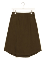 後ろタック綿サテンSK/BEG