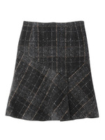 PAOLETTI 羊毛・アルパカ混ラメツイードスカート/ホワイト(203)