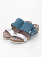 ウェッジサンダル/ブルーコンビ