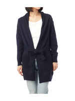 ガウン風ベルテッドニットカーディガン/アイボリー(004)