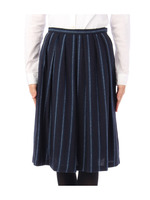 ストライプ柄タックスカート/ベージュ(352)