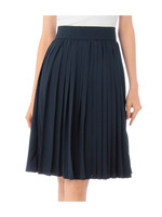 ミディ丈プリーツスカート/ネイビー系(093)