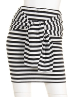 腰巻きカットタイトスカート/NVY