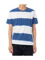 染めボーダーTシャツ/ブルー系(393)