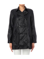 [S]ワイドカラーダブルブレストハーフコート/ブラック(019)