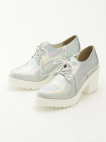 【MT】ホワイトソールレースアップブーツ/シルバー