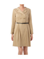 コート風ワンピース/ブルー系(092)