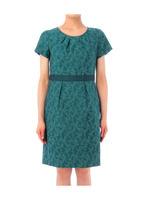 タック使いハイウエストワンピース/グリーン系(433)