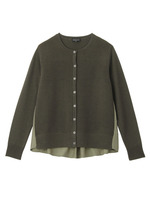 バックサテンカーディガン/ブラック(019)