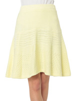 編柄ボーダーニットスカート/Navy