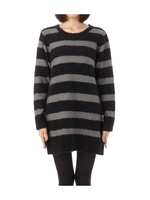 羊毛混ブークレボーダーワンピース/ブラック(319)