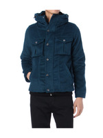 AMORTE フェイクウールハイネックブルゾン/ライトブルー(091)