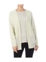 ゲージ切り替え配色カーディガン/ライトグリーン(021)