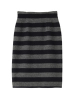 シャギーボーダースカート/キャメル(341)